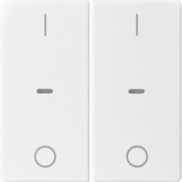 Berker - Abdeckung/Bedienelement für Installationsschalterprogramme Abdeckung Tastsensor-Modul 80962329 2-fach polarweiß