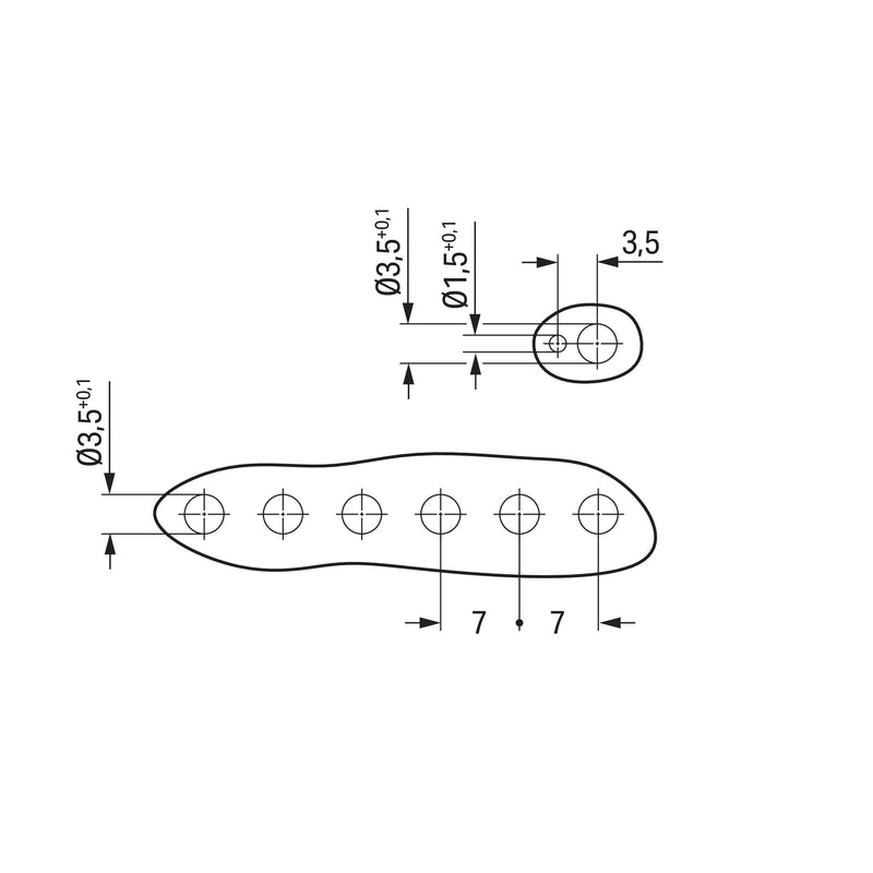 WAGO - Ein- und mehrpolige Klemmenleiste 1-Leiter-Stiftleiste 2091-1532/020-000 CAGECLAMP,1,5mm²,lgr − 50 Stück