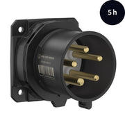 Walther Werke - CEE-Gerätestecker (IEC 60309) CEE NEO Anbaugerätestecker FW610505CC gerade 16A5P5h IP54 − 10 Stück