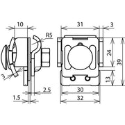 DEHN - Anschlussklemme für Blitzschutz Zweimetall-Falzklemme ZMFKKB610KBF #365127 Cu-St/tZn 0,7-8mm