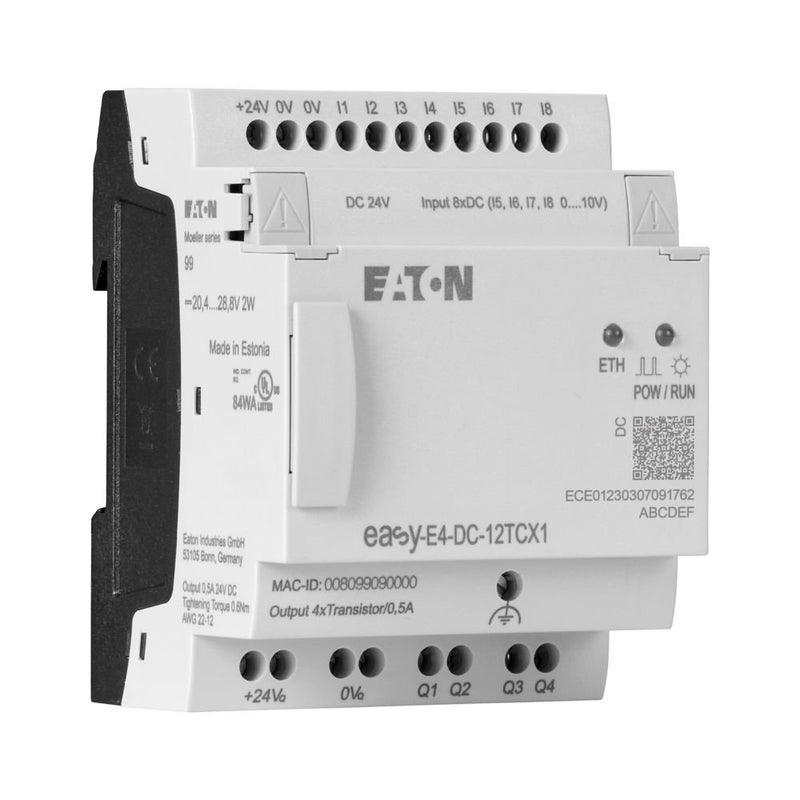 Eaton - Logikmodul Steuerrelais EASY-E4-DC-12TCX1 8 digitale Eingänge