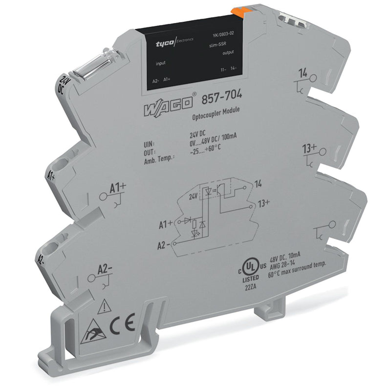 WAGO - Optokoppler SSR-Relaisbaustein 857-704 24VDC,0-48VDC/0,1A