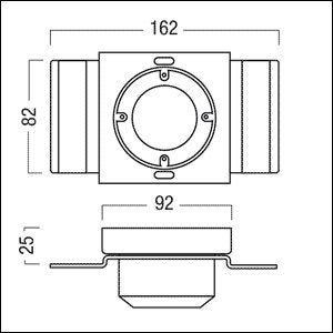 Zumtobel - Bussystem-Mehrfach Bediengerät Montagerahmen INTO-1CCX