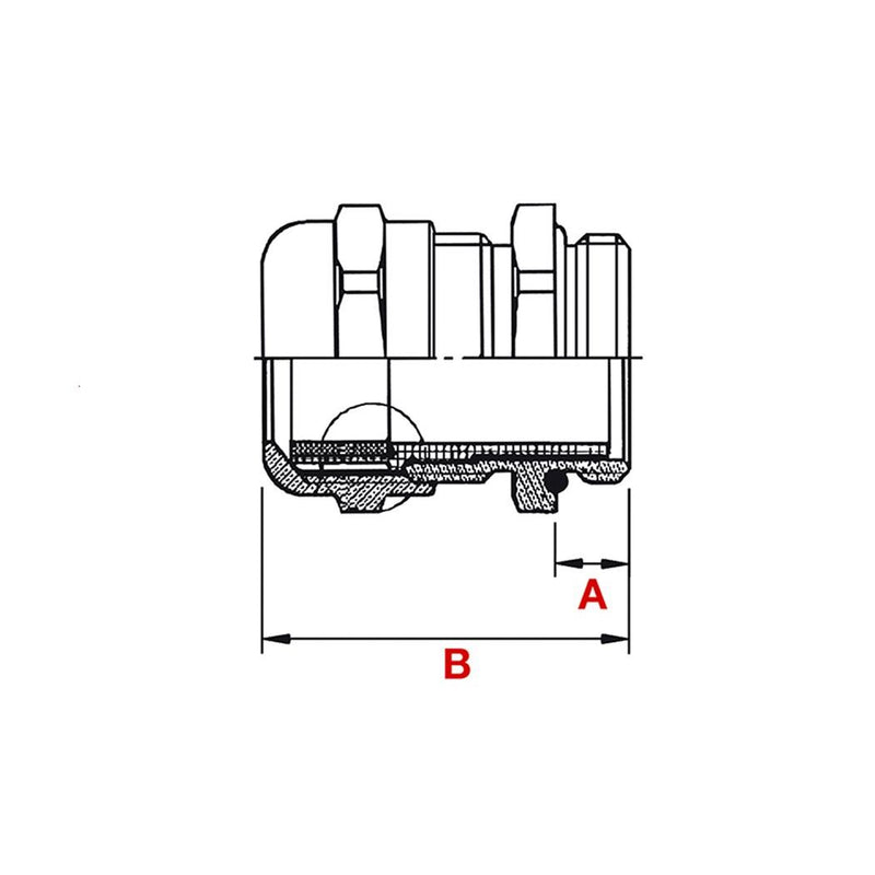 Plica - Kabelverschraubung 934283536 PG36 (22-34,5) − 10 Stück