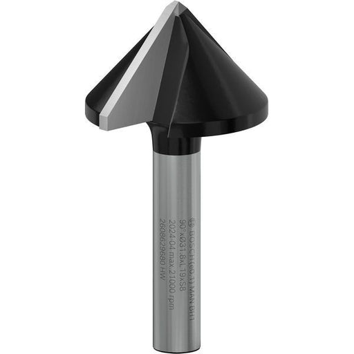 Bosch - Fräser PRO Spitznutfräser, 90° x 2608629680 31,8, Schaft 8 mm