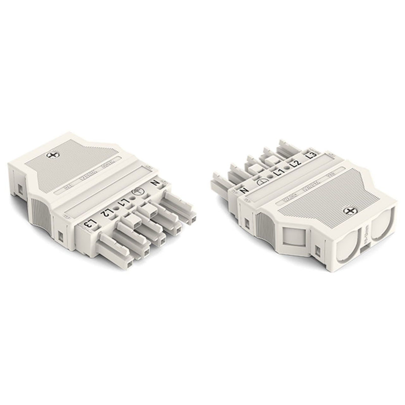 WAGO - Steckverbinder für steckbare Gebäudeinstallation Buchse 770-125 2x0,5-4mmq weiß − 25 Stück