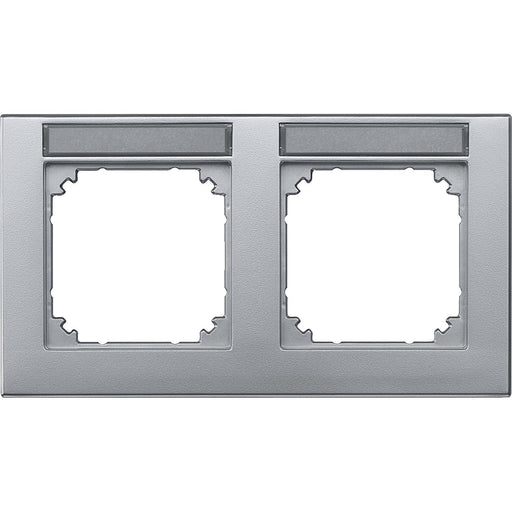 Merten - Abdeckrahmen Rahmen 2f.alu 472260 beschriftbar waage