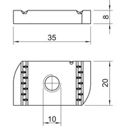 OBO Bettermann Vertr - Gleitmutter Gleitmutter MS41SN M10 ZL M10, für Profilsch. − 50 Stück