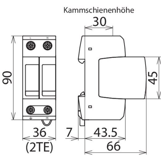 DEHN - Überspannungsableiter für Energietechnik/Stromversorgung Überspannungsableiter DG M H TT 2P 275 Typ 2 DEHNguard M H