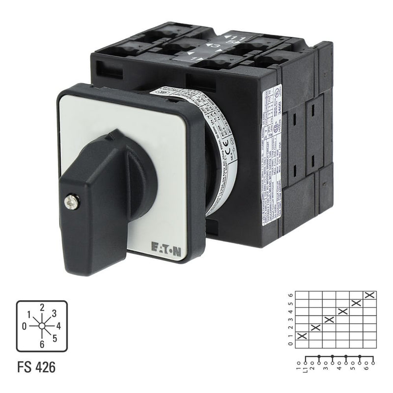 Eaton - Steuerschalter Stufenschalter T3 32A T3-3-145/E 32A Einbau rastend
