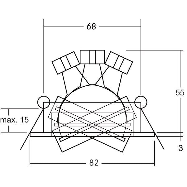 Brumberg Leuchten - Downlight/Strahler/Flutlicht NV-Einbaustrahler 3269.03 GX5,3/50W chrom matt
