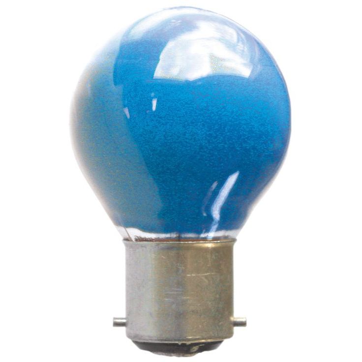 Scharnberger+Hasenbein - Allgebrauchsglühlampe Tropfenform Tropfenlampe 45x69mm 40372 B22d 230V 15W blau