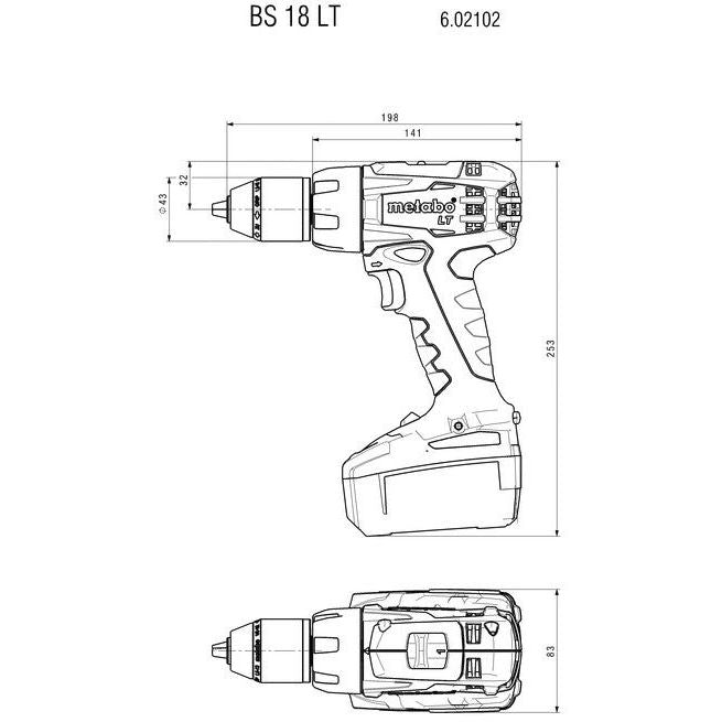 Metabowerke - Bohrschrauber (Akku) Akku-Bohrschrauber BS 18 LT Compact 2x2,0Ah Li-ION