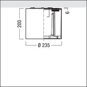 Zumtobel Group - Mechanisches Zubehör/Ersatzteile für Leuchten Anbaugehäuse PANOS INF #60800745 D235 WH