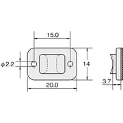 HellermannTyton - Befestigungssockel und -element für Kabelbinder Befestigungssockel TY3G1S-W-C1 − 100 Stück