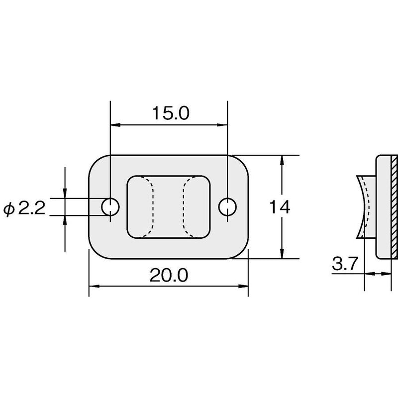 HellermannTyton - Befestigungssockel und -element für Kabelbinder Befestigungssockel TY3G1S-W-C1 − 100 Stück