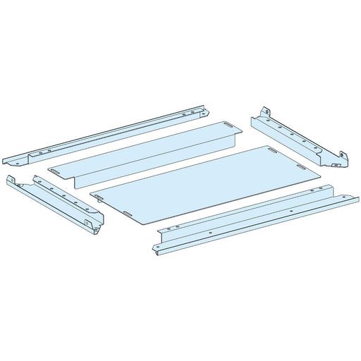 Schneider Electric - Einführungsflansch für Kleingehäuse/Schaltschrank Kabeleinführungsplatte LVS08696 2teil. BxT=650x600mm − 1 Stück