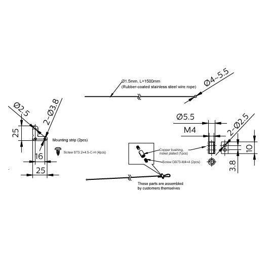 Philips Lighting - Mechanisches Zubehör/Ersatzteile für Leuchten Sicherheitskabel RC159Z Saf #75247499