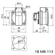 Bals Elektrotech - Schutzkontakt-Anbausteckdose Schutzkontakt-Anbausteckdo 71083