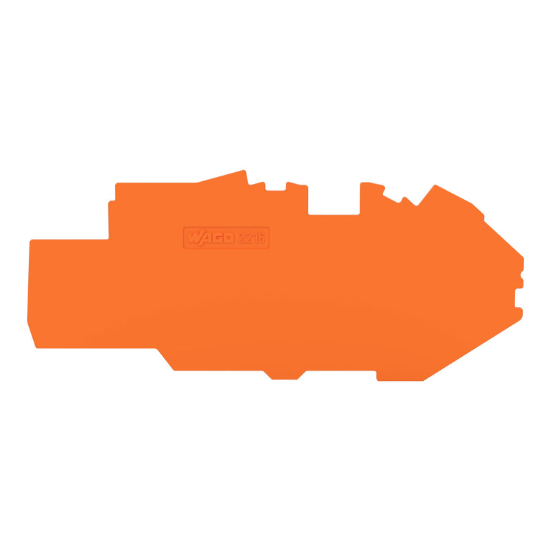 WAGO - Abschluss- und Zwischenplatte für Reihenklemme Abschluss-/Zwischenplatte 2216-7792 1mm orange − 20 Stück