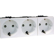 Peha - Schalter-/Steckdosenkombination SCHUKO-EB-Steckd.3-fachant D 6213.21 EMS SI 16A 250V 2-pol