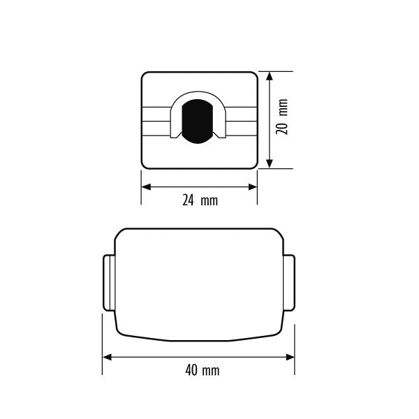 ESYLUX - Elektrisches Zubehör/Ersatzteile für Leuchten 4x Ferritkern FERRITE-SET x4 f.Abschirmung
