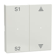 Merten - Abdeckung/Bedienelement für Installationsschalterprogramme Wippe pws/gl MEG5227-0319 2f,(Szene1/2,Auf/Ab)