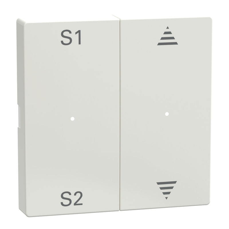 Merten - Abdeckung/Bedienelement für Installationsschalterprogramme Wippe pws/gl MEG5227-0319 2f,(Szene1/2,Auf/Ab)