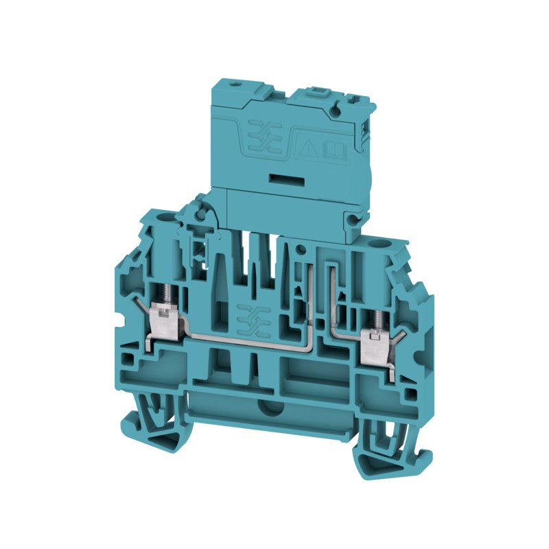 Weidmüller - Sicherungs-Reihenklemme Klemme W2C 4 FS 30-70V BL Schraubanschluss − 50 Stück