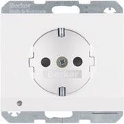 Berker - Steckdose SCHUKO-Steckdose pows/gl 41097009 LED-Orientierg-licht