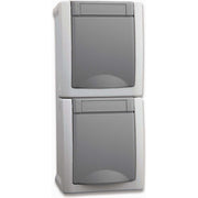 Panasonic - Steckdose 2-fach 90591086-DE senkrecht FR-AP IP54