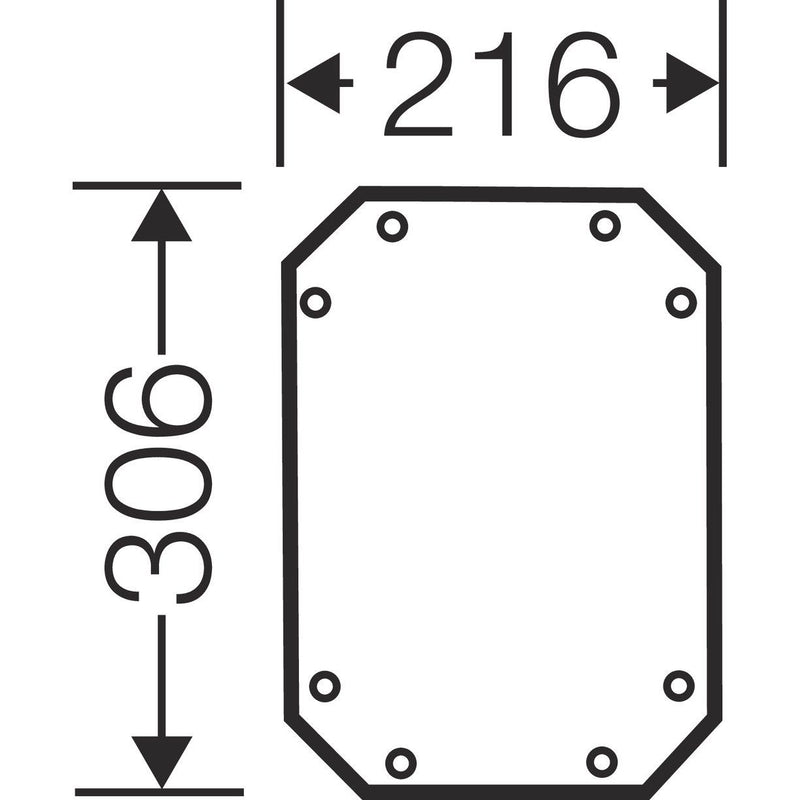 Hensel - Montageplatte für Verteilergehäuse Montageplatte FP MP 20 4mm stark
