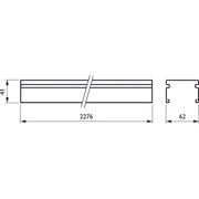 Philips Lighting - Tragschiene für Lichtbandsystem Tragschiene 7pol. LL523T4x2.5#42530999 2276mm, schwarz