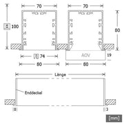 LTS Licht&Leuchten - Decken-/Wandleuchte LED-Einbauleuchte MLR070118402AOB/D.sw 840, DALI, sw