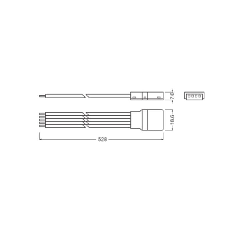 Ledvance - Zubehör/Ersatzteile für Lichtschlauch/-band Verbinder f. LED-Stripe LS AY P CP P5 500 P