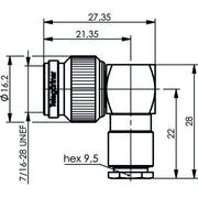 Telegärtner - Koax-Steckverbinder TNC Kabelwink.stecker 100023813 löt/schr RG59 75Ohm