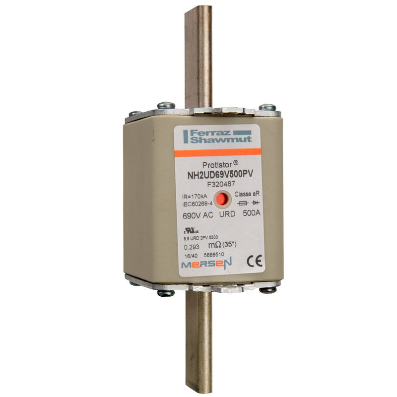 Mersen - Messersicherung NH-Sicherungseinsatz HL NH2UD69V500PV Gr.2 gR 400A/690V FM − 3 Stück