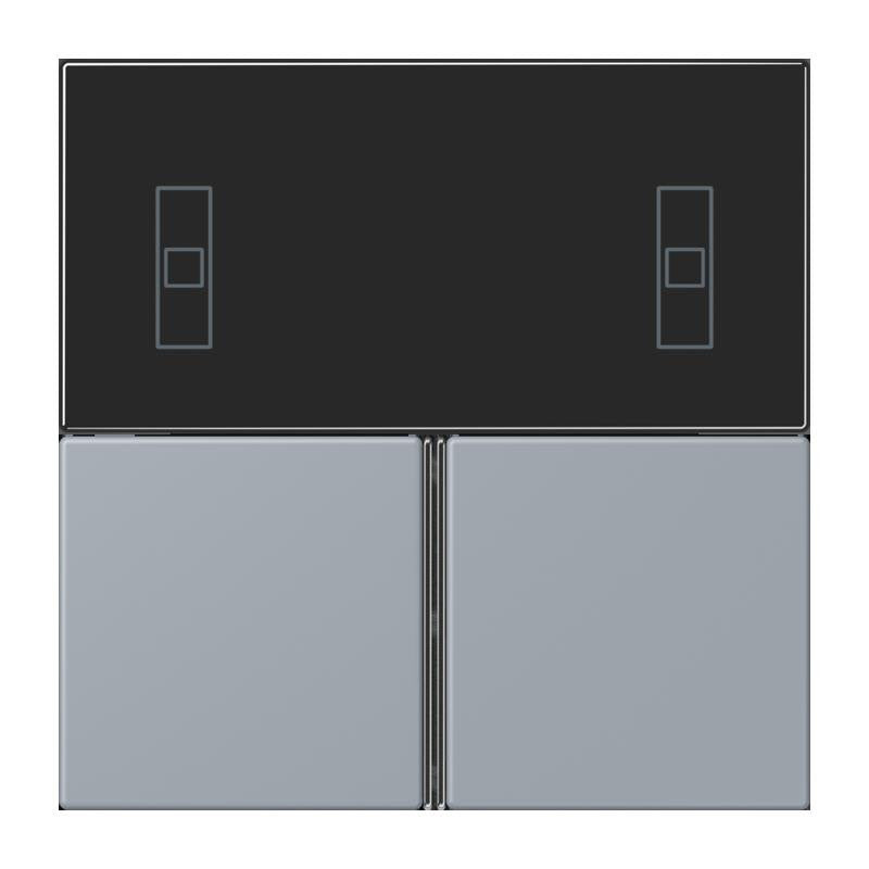 Jung - Abdeckung/Bedienelement für Installationsschalterprogramme Tastensatz 3fach LC 4093 TSA 257 gris clair 59