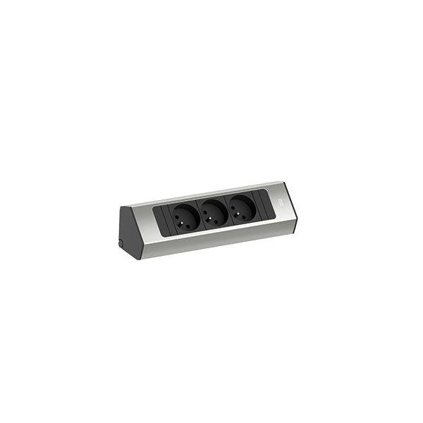 Bachmann - Mehrfachsteckdose CASIA Steckdosenleiste 2m 932.001 Edelstahl-Optik