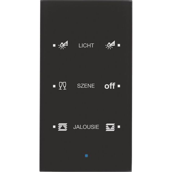 Berker - Bussystem-Tastsensor Glas-Sensor 3fach 75143935 schwarz