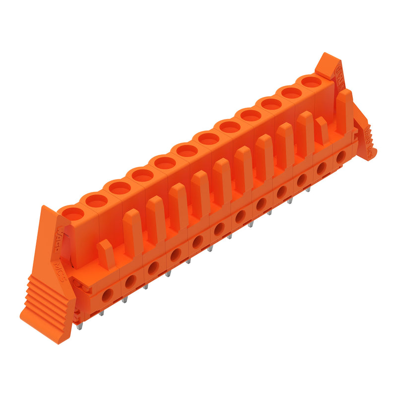 WAGO - Leiterplattensteckverbinder THT-Federleiste gerade 232-172/039-000 Maß 5,08mm,orange − 25 Stück