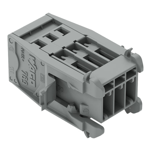 WAGO - Ein- und mehrpolige Klemmenleiste 1-Leiter-Stiftleiste 769-603/005-000 CAGECLAMP,4mm²,gr − 25 Stück