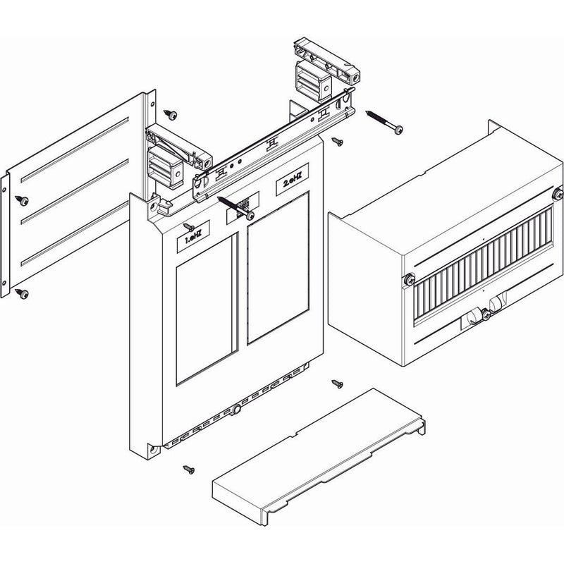 ABN - Verteilerfeld für Installationsverteiler ESPRO-Modul MT1380 tief BxH:250x450mm