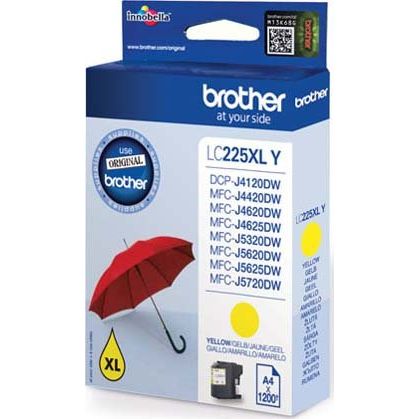 Brother - Verbrauchsmaterial für Telefax/Drucker/MFC Tintenpatrone LC-225XLY gelb