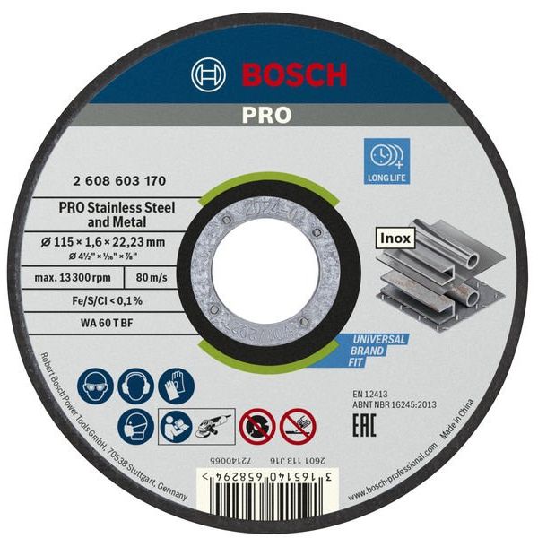 Bosch - Trenn-/Schleifscheibe PRO Stainless Steel and 2608603170 Metal Trennscheibe