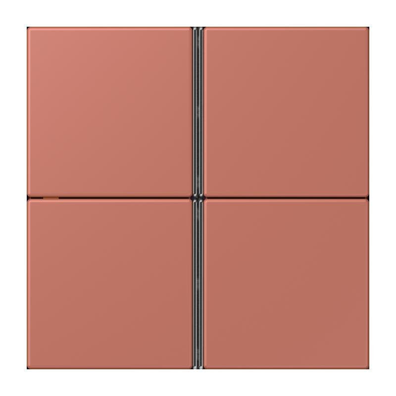 Jung - Abdeckung/Bedienelement für Installationsschalterprogramme Tastensatz 4fach LC 404 TSA 236 terre sienne brique