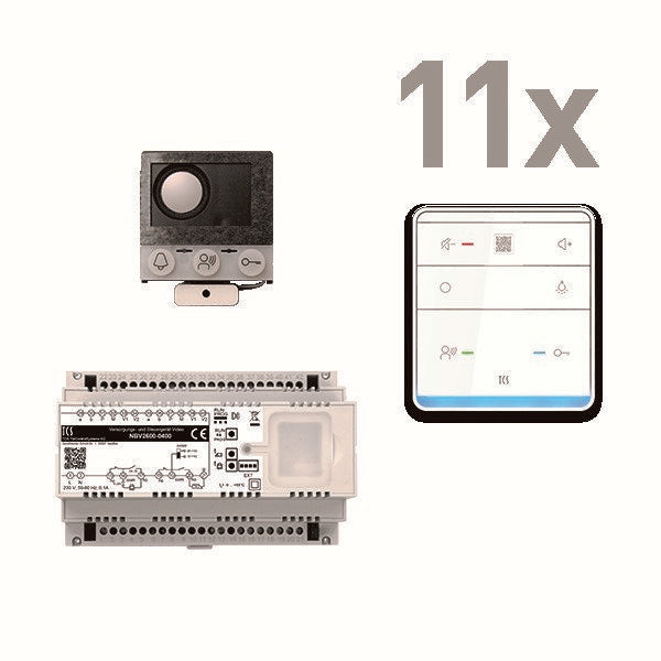 TCS Tür Control - Türsprech-Set EB für 11 WE audio Pack PAIF110/005 ASI12000 ISW6010