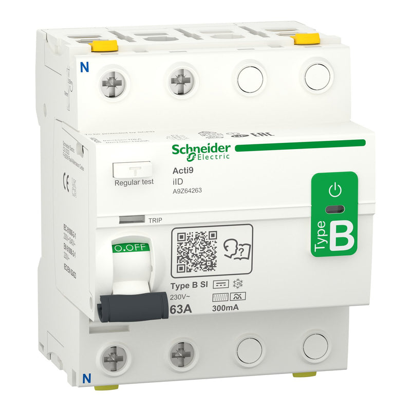 Schneider Electric - Fehlerstrom-Schutzschalter FI-Schalter A9Z64263 2P 63A 300mA