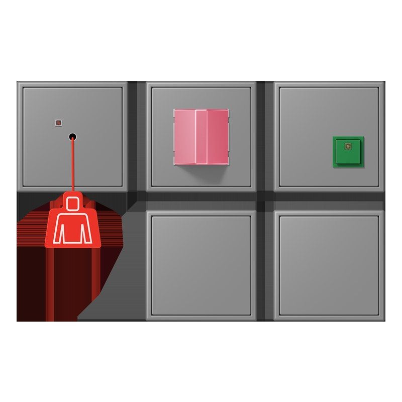 Jung - Behindertenelement für Installationsschalterprogramme Notrufset mit USV NRS LC 0834-2 203