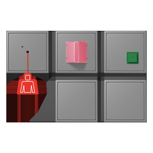 Jung - Behindertenelement für Installationsschalterprogramme Notrufset mit USV NRS LC 0834-2 203